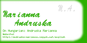 marianna andruska business card